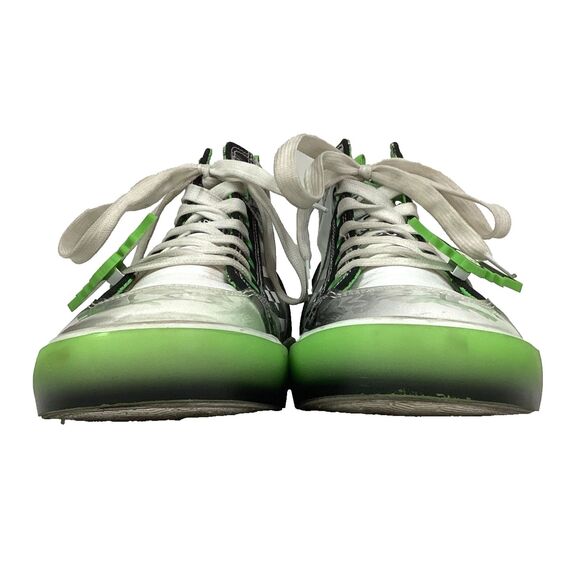 Ground Up Beetlejuice Hi Top-Women 7-Green/Black/White All-Over Print-Bat Charm - Picture 2 of 12